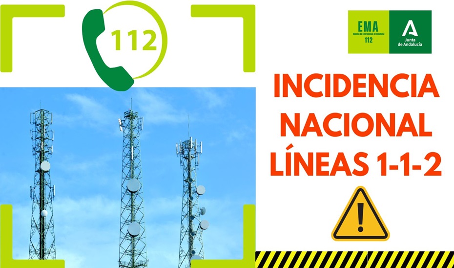El 1-1-2 experimenta una incidencia nacional en las líneas que ha comenzado a recuperarse en Andalucía